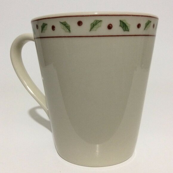 CHRISTMAS merry brite coffee mug cup poinsettia - Picture 6 of 12